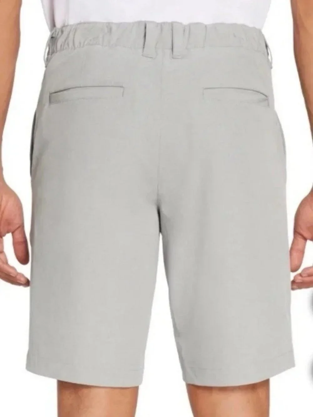 NEW Banana Republic Mens Flat Front Shorts Comfort Waist 30 NWT Gray Stretch
